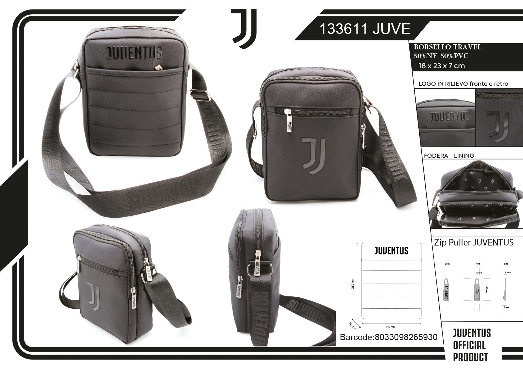 Tracolla Borsello Juventus Castellano