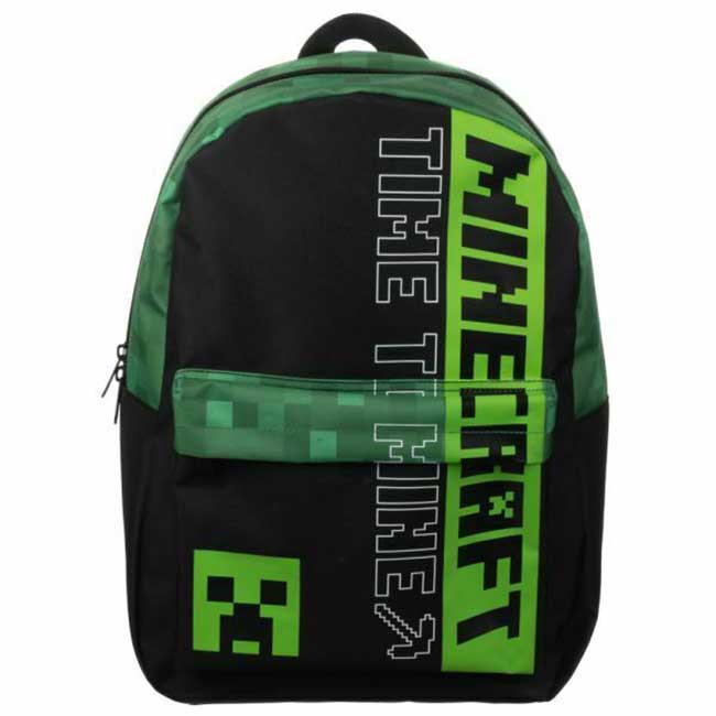 Zaino Minecraft Time to Mine Creeper Verde
