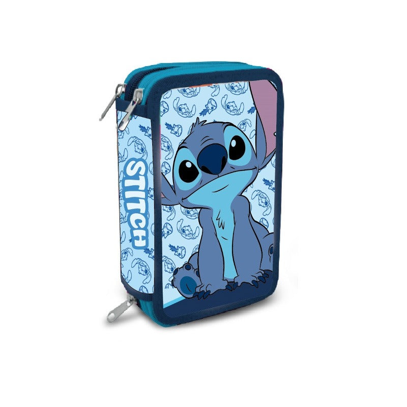 Astuccio 3 scomparti con accessori Stitch Disney