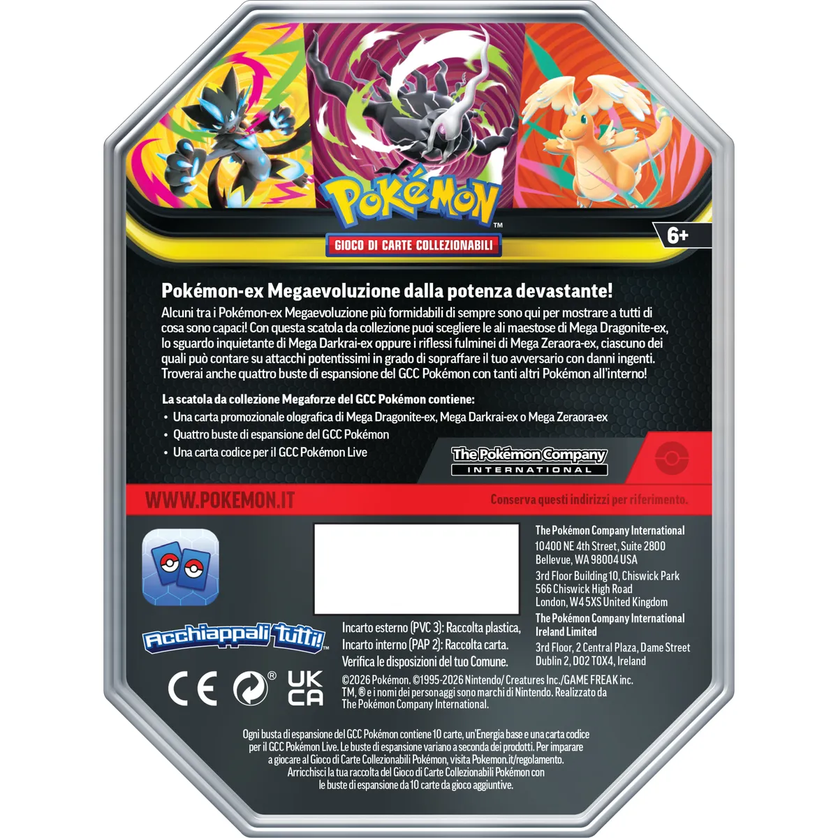 Pokémon TCG Tin da Collezione Megaforze
