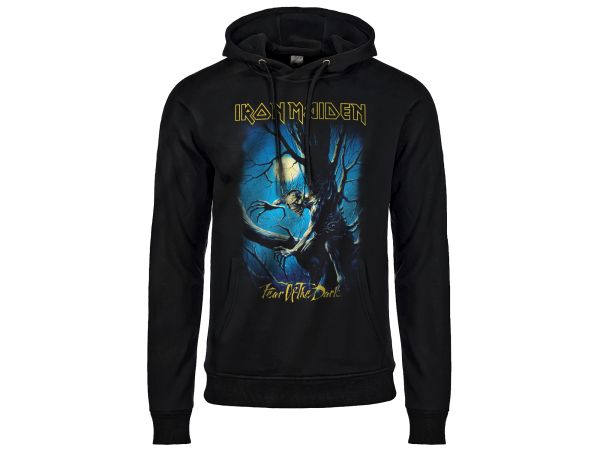 Felpa Iron Maiden Fear of the Dark Nera con Cappuccio