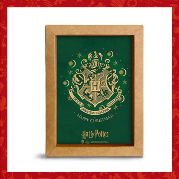 Quadretto in cartone Harry Potter Happy Christmas 15 x 20 cm
