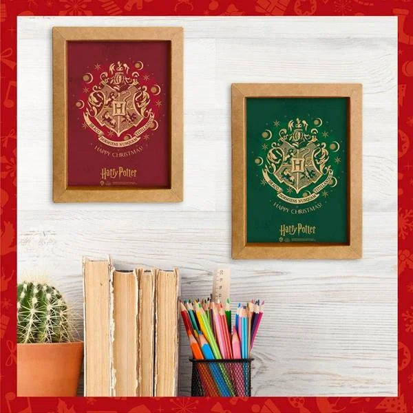 Quadretto in cartone Harry Potter Happy Christmas 15 x 20 cm