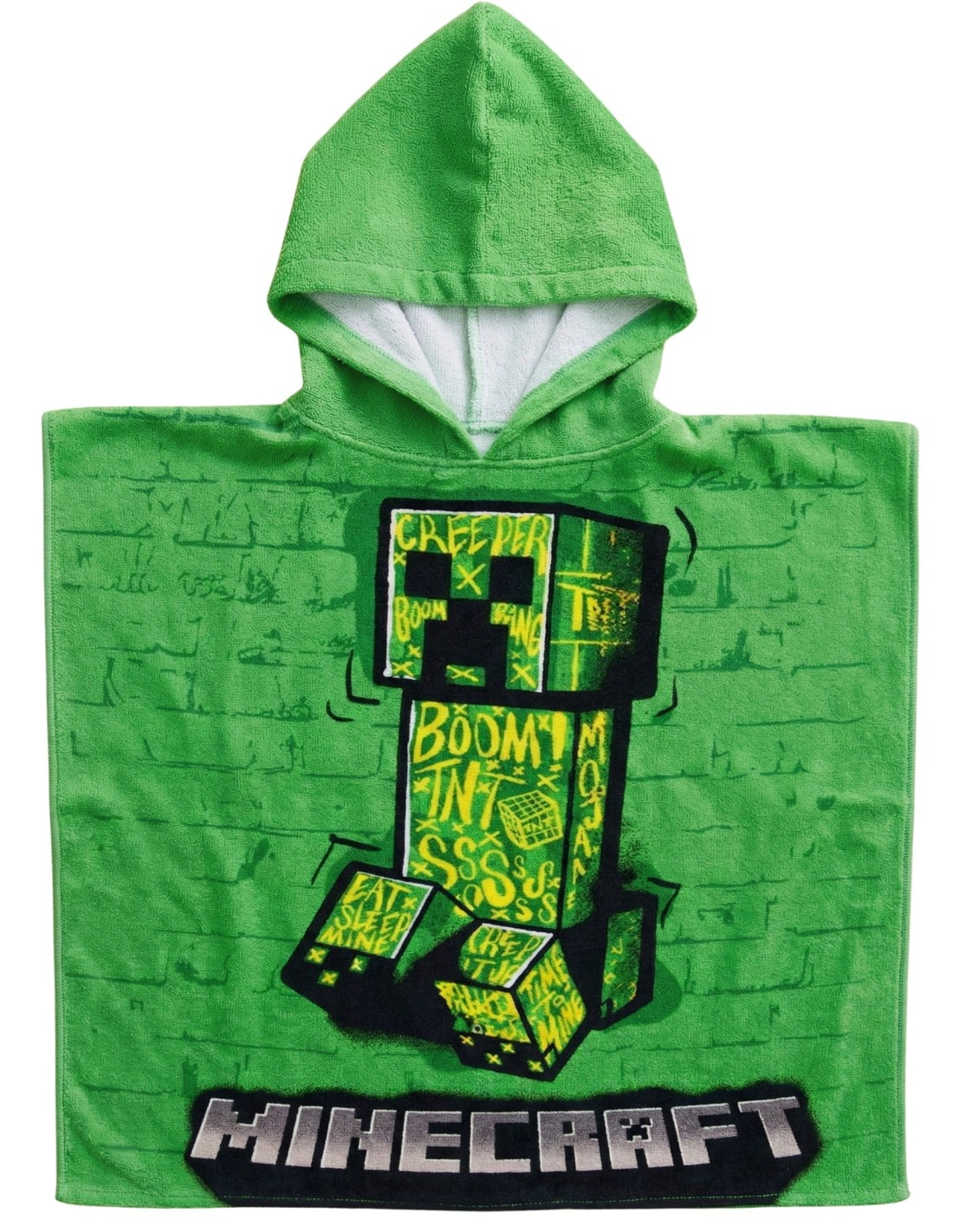 Poncho Mare Minecraft Creeper 50 x 100 cm