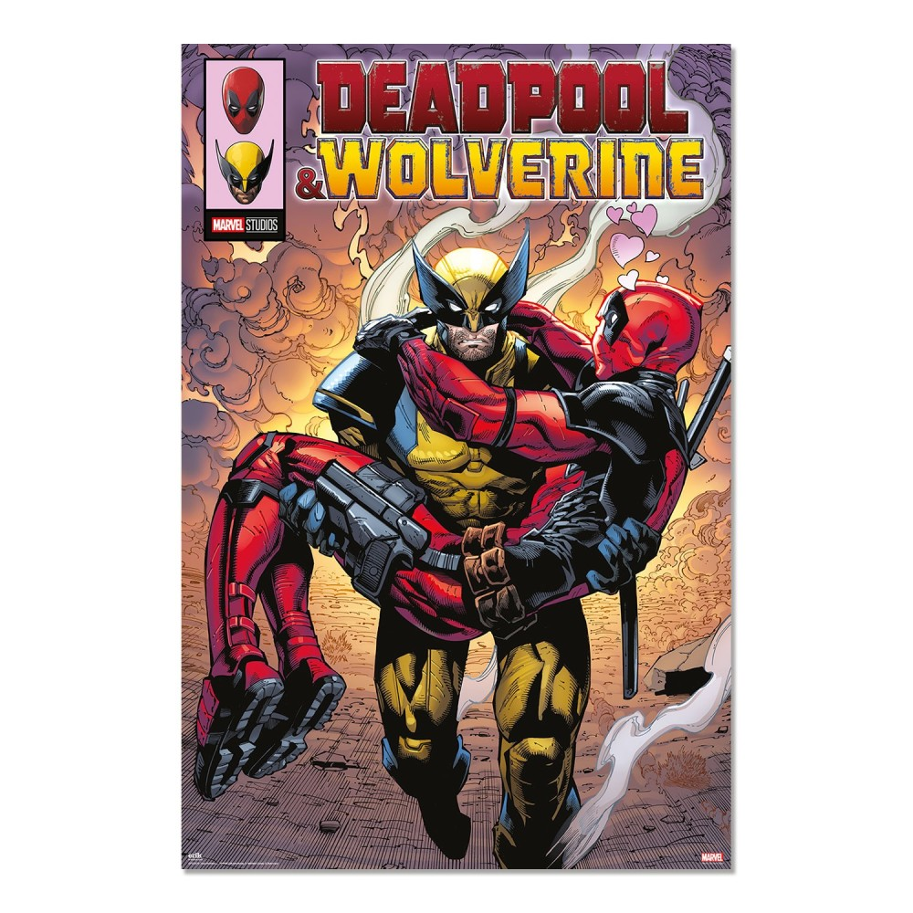 Poster Deadpool e Wolverine Comic Marvel 91,5x61 cm
