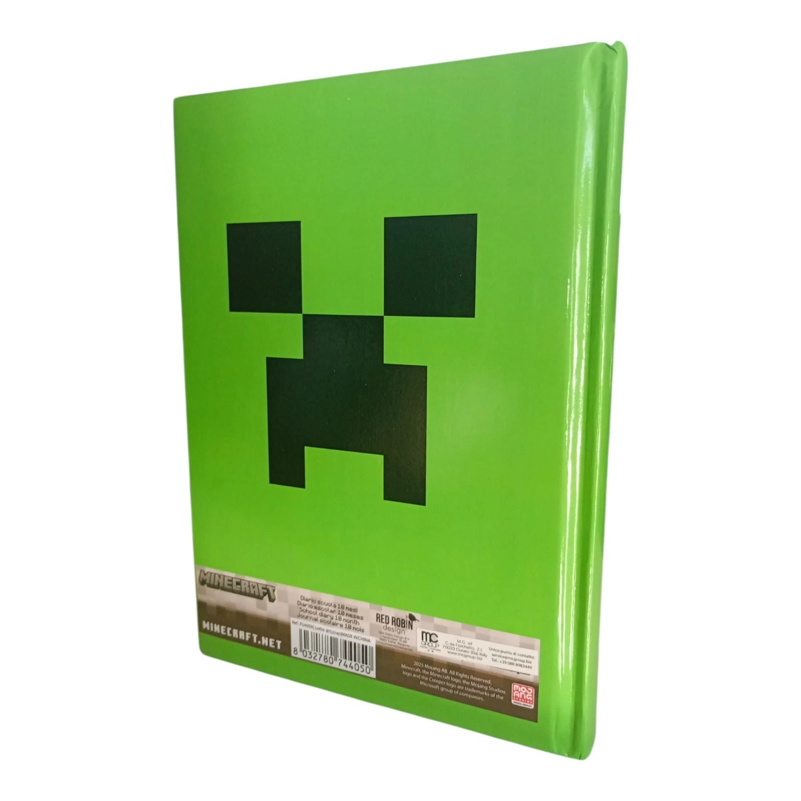 Diario Scuola Minecraft 10 Mesi 14,5 × 20,6 cm
