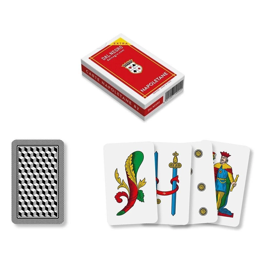 Carte da Gioco Dal Negro Napoletane 82 Extra – Mazzo da 40 Carte in Cartoncino