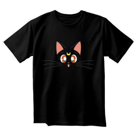 T-shirt Luna gatto Sailor Moon nera