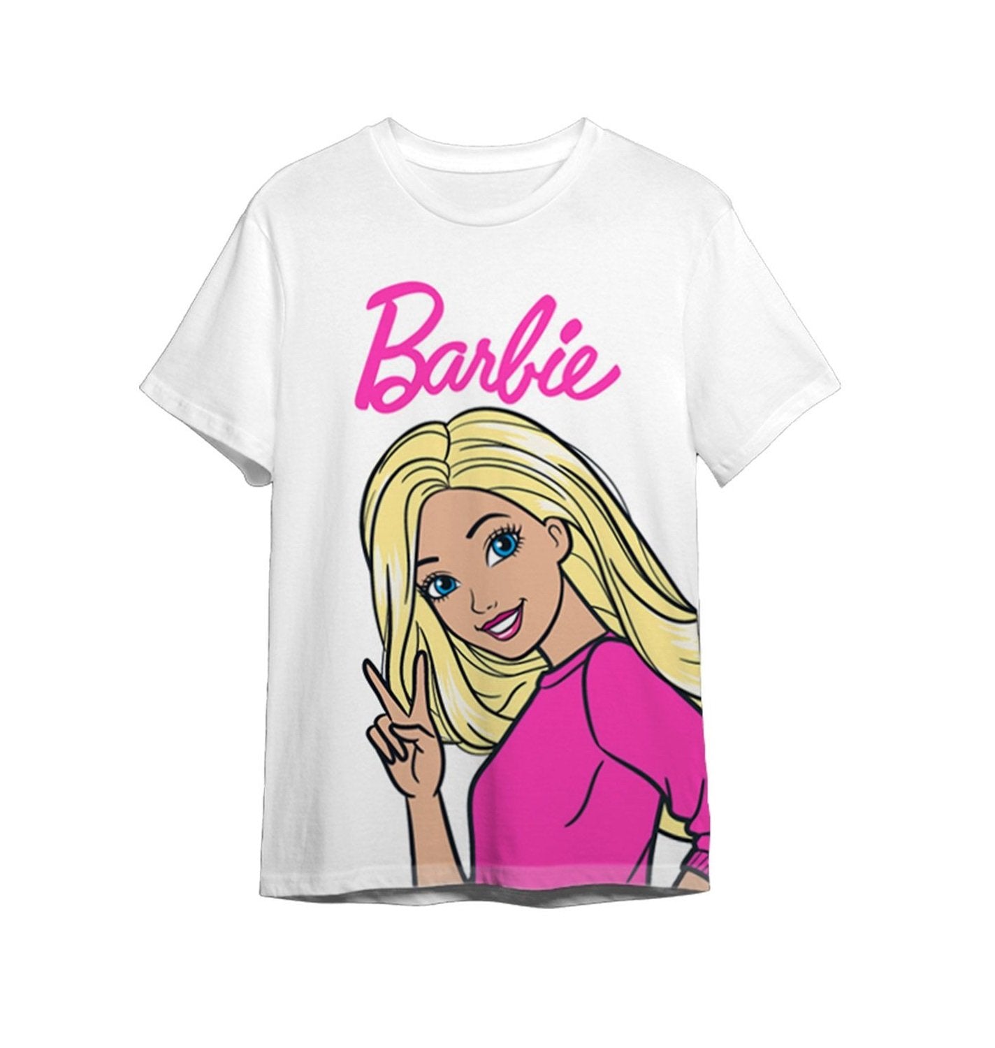 T-Shirt Bianca Barbie Bambini
