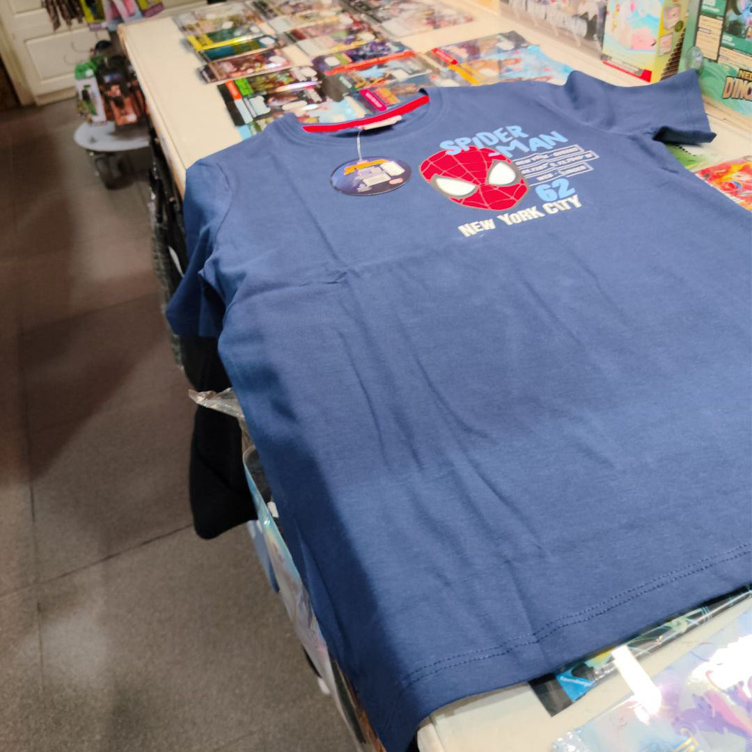 T-Shirt Spiderman Blu New York City Bambini