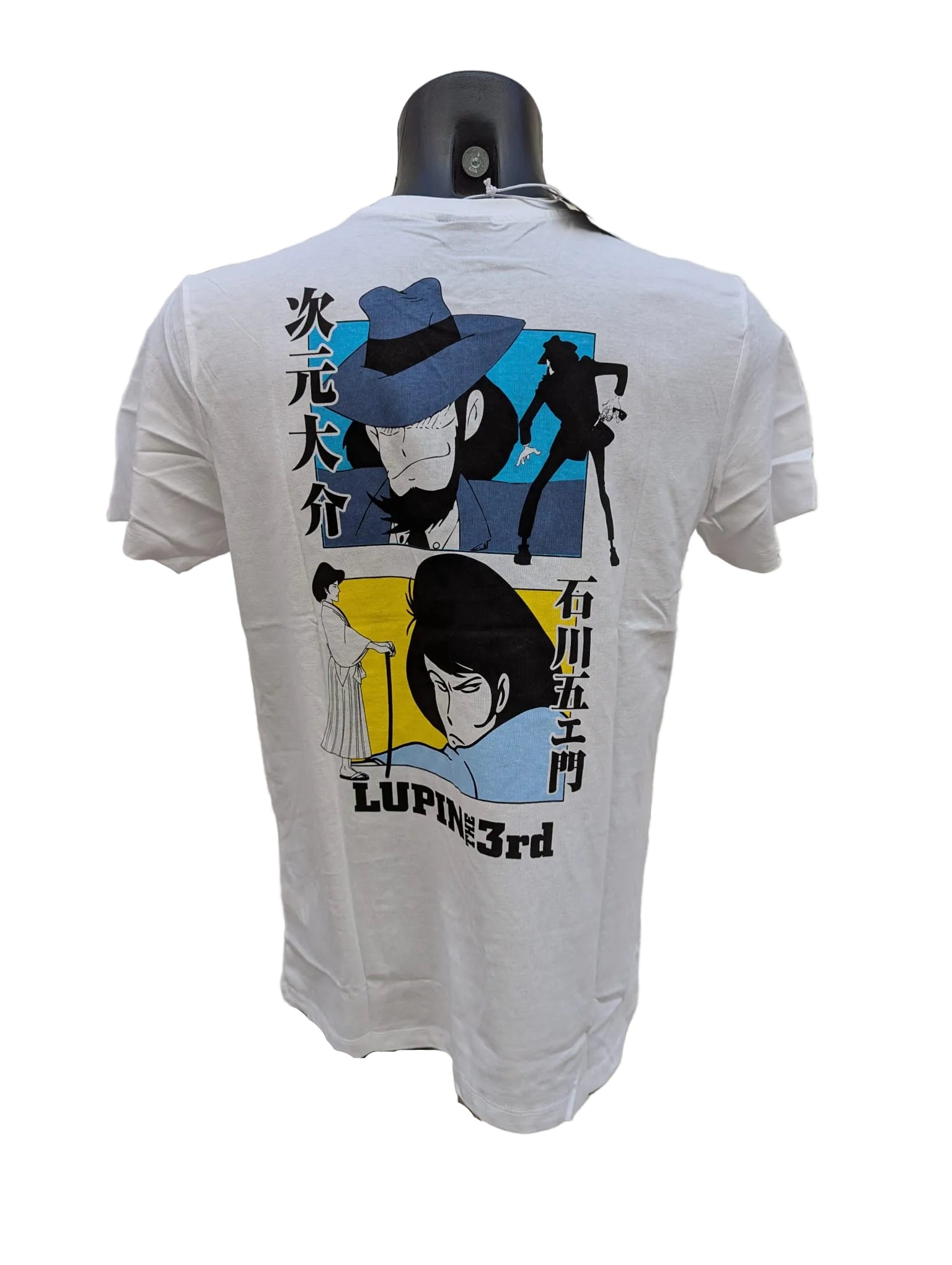 T-Shirt Lupin the 3rd Goemon e Jigen Bianca