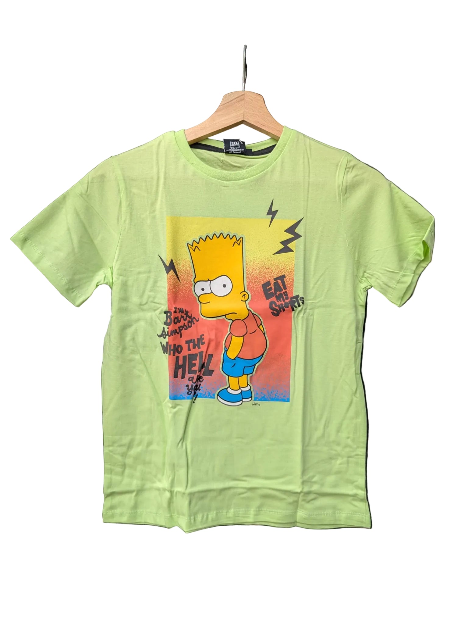 T-Shirt Bart Simpson Verde Bambini