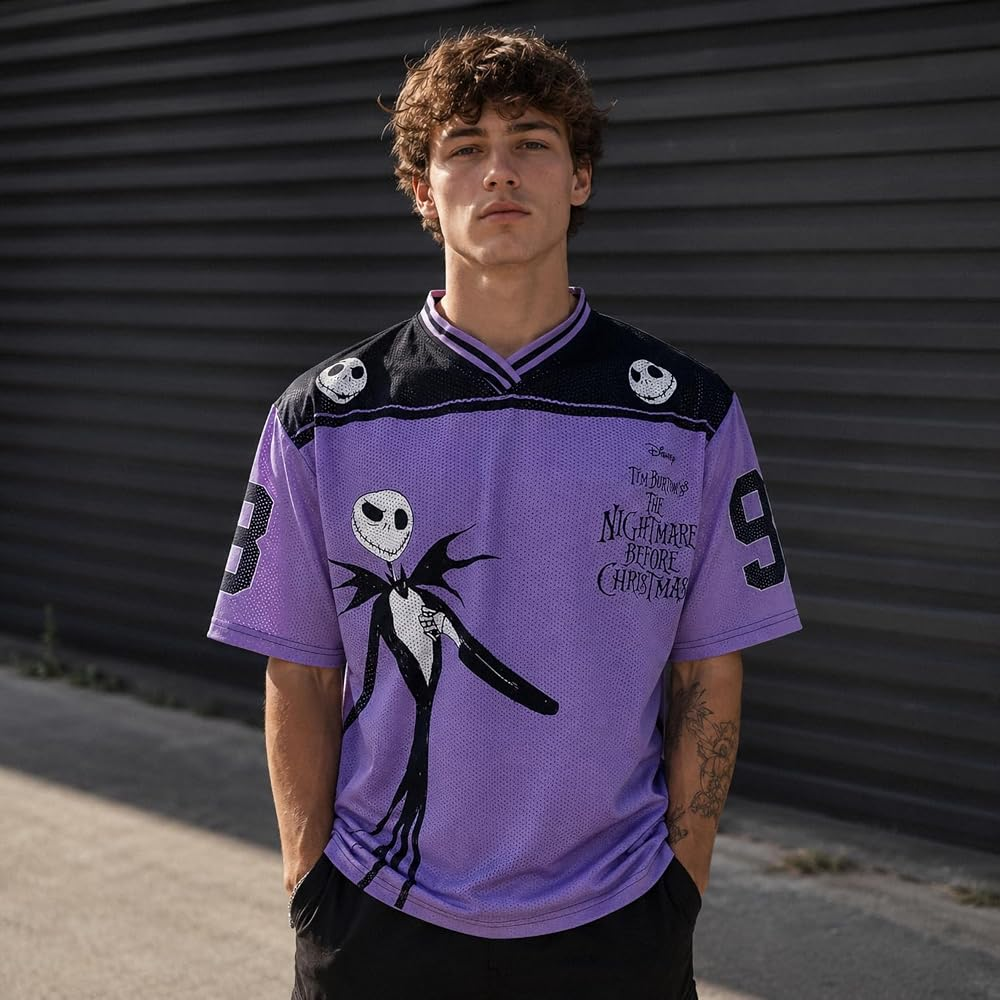 T-Shirt Oversize Traforata Jack Skellington – The Nightmare Before Christmas