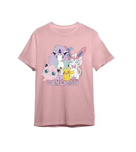 T-Shirt Pokemon Rosa Bambina