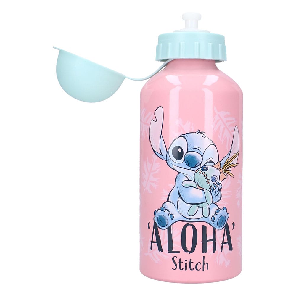 Bottiglia in alluminio Stitch Lilo e Stitch Disney rosa 500 ml