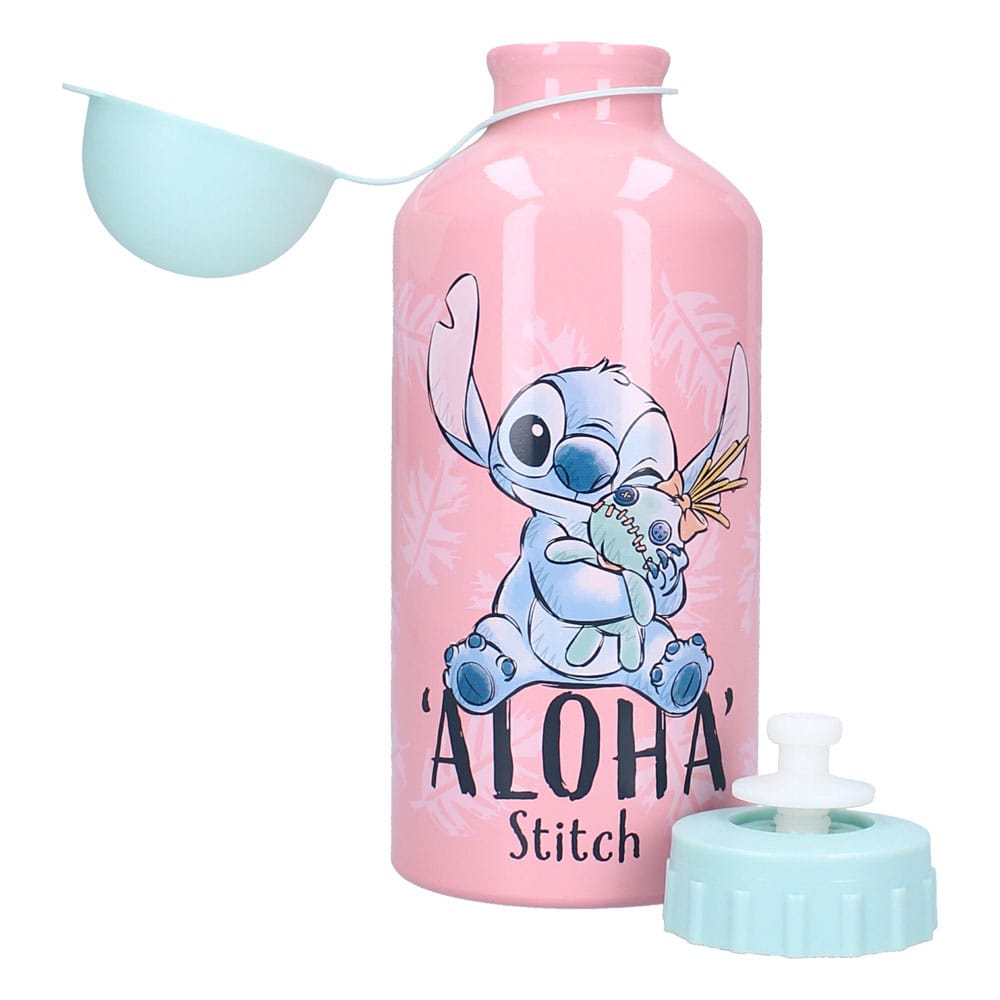 Bottiglia in alluminio Stitch Lilo e Stitch Disney rosa 500 ml