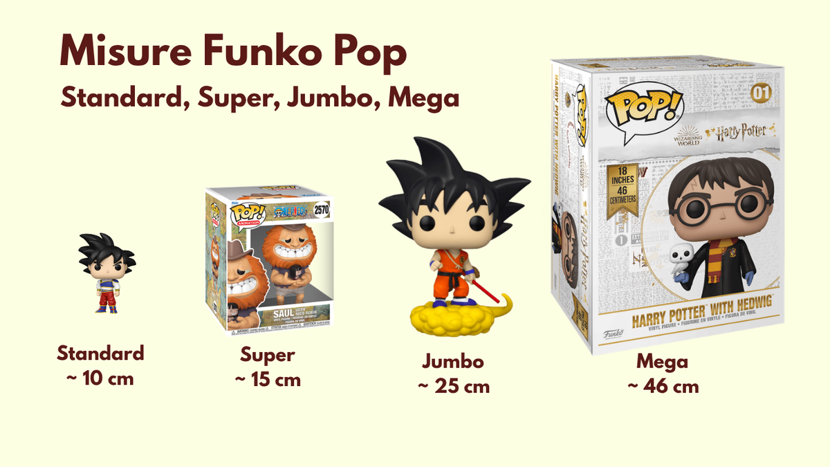 Misure Funko Pop Standard Super Jumbo Mega