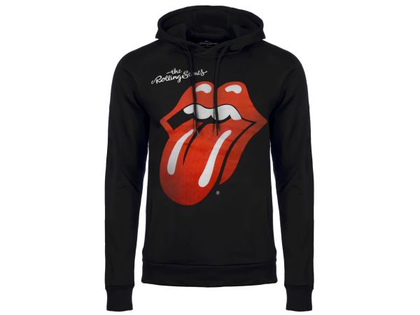 Felpa Rolling Stones Logo Lingua con Cappuccio e Tasche