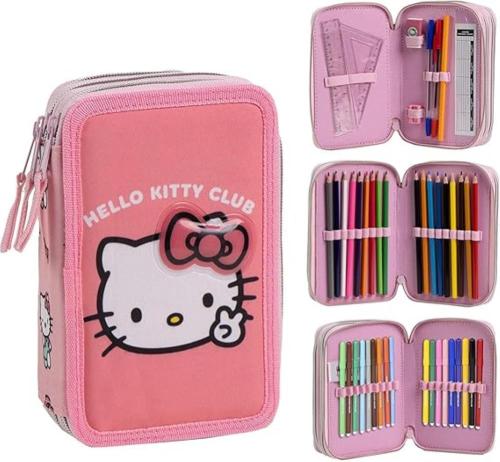 Astuccio 3 scomparti con accessori Giotto Hello Kitty