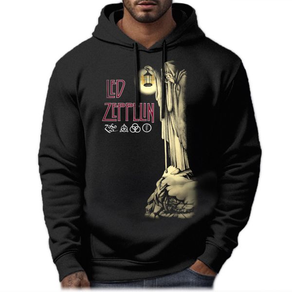 Felpa Led Zeppelin Hermit con Cappuccio e Tasche