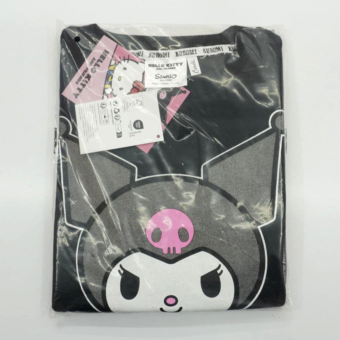 Felpa Kuromi Hello Kitty Nera Bambina e Ragazza – Cotton Brushed Cerdá
