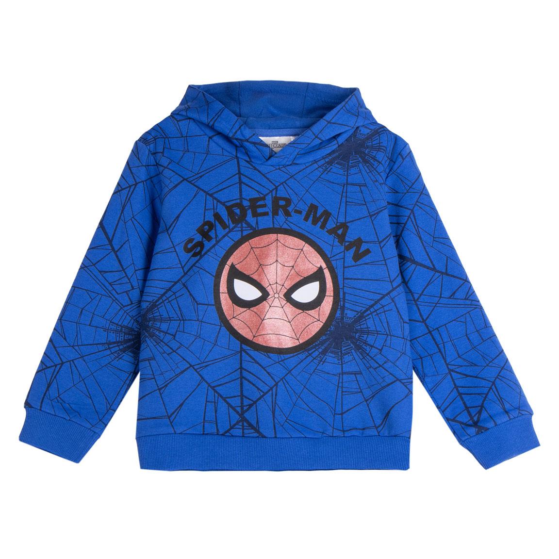 Felpa con Cappuccio Spider-Man Marvel Bambino – Blu, Cotone Felpato Cerdá