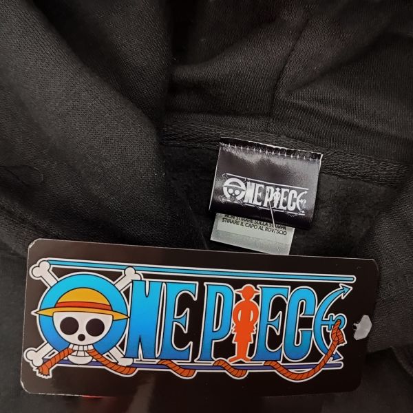 Felpa One Piece Luffy Straw Hat Crew con Cappuccio e tasche