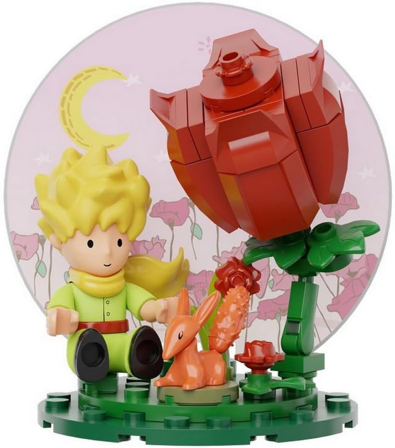 Il piccolo principe set costruzioni rosa 14cm