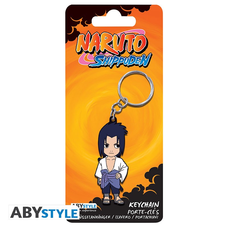 Portachiavi Sasuke in gomma Naruto Shippuden