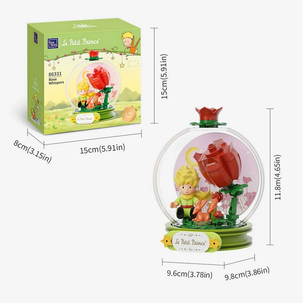 Il piccolo principe set costruzioni rosa 14cm