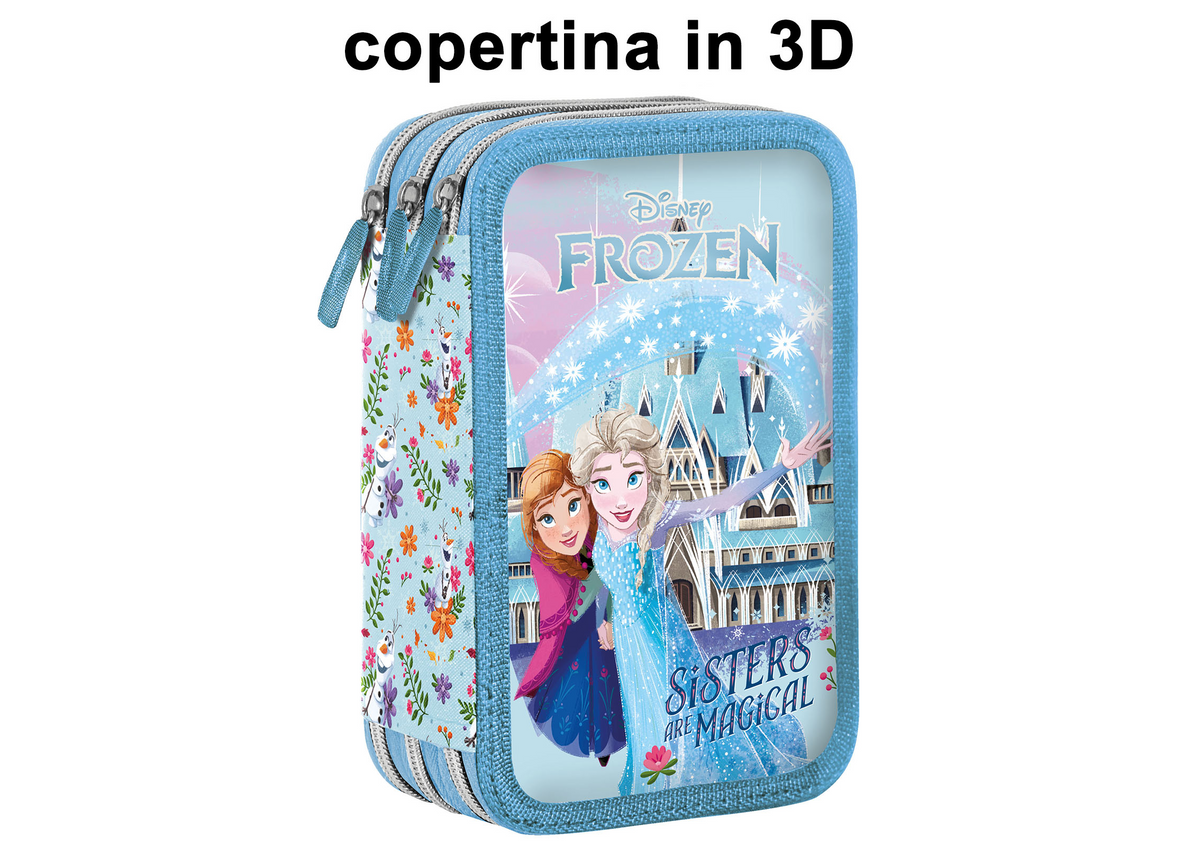 Astuccio 3 Scomparti 18+18 Accessori Frozen Disney Exclusive