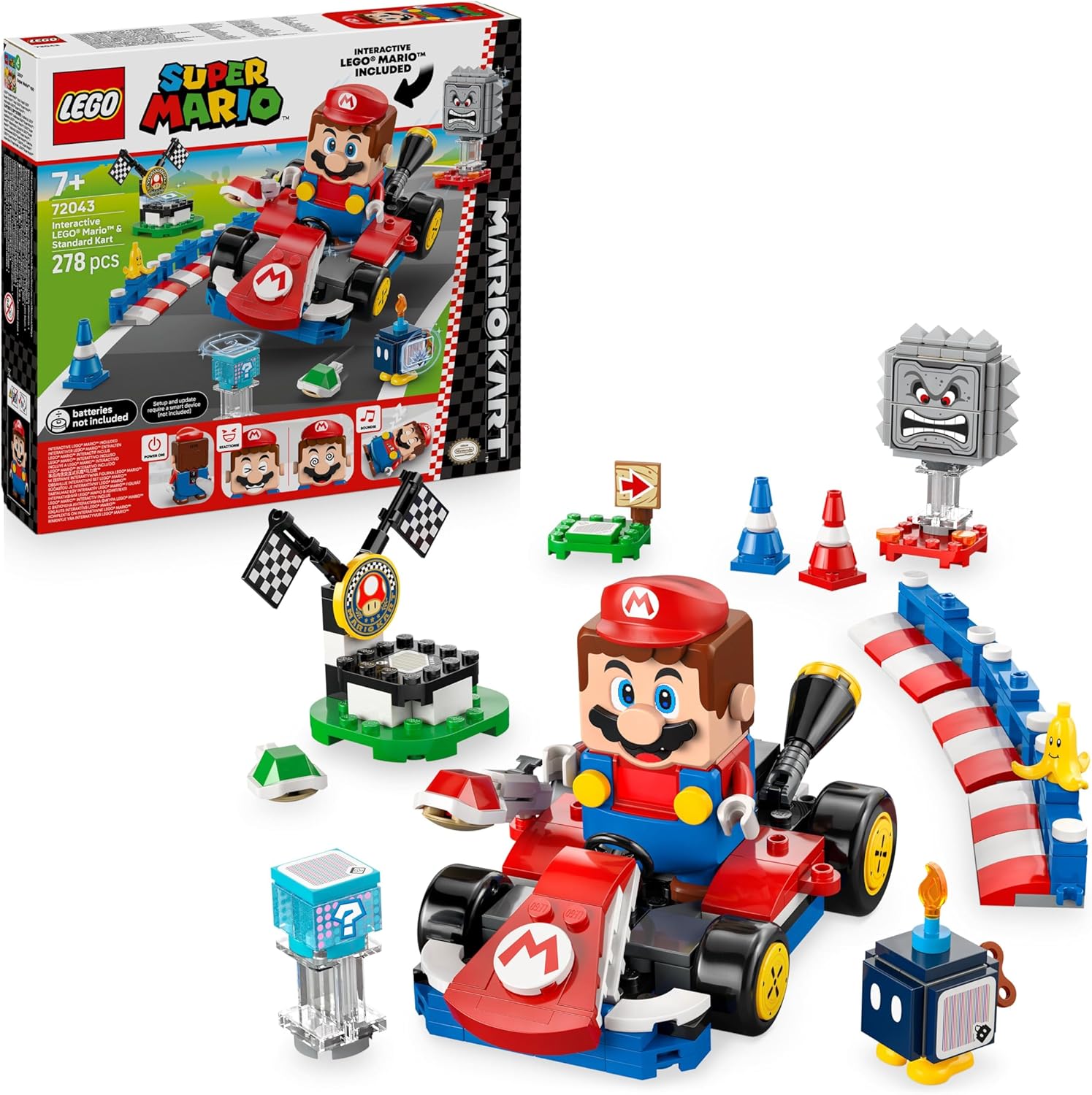 LEGO SUPER MARIO  MARIO KART: MARIO INTERATTIVO E KART STANDARD