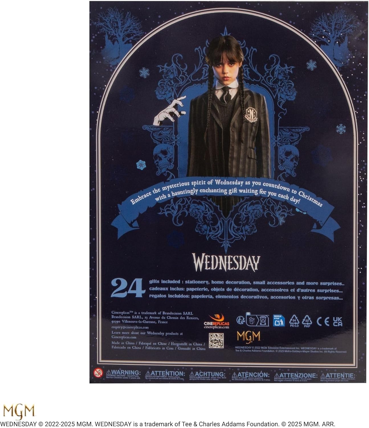Calendario dell'Avvento Mercoledì Addams 2025 - Licenza ufficiale