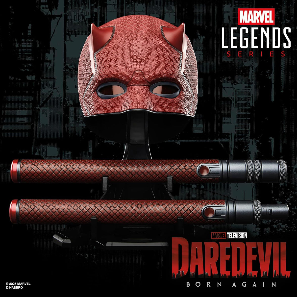 Maschera e Manganello Cosplay Marvel Legends Daredevil: Rinascita Hasbro 1:1
