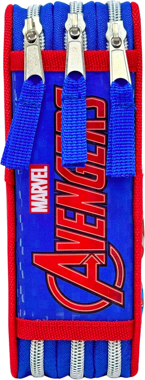 Astuccio 3 scomparti con accessori Avengers Marvel