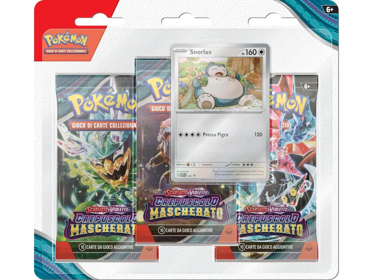 Pokémon Confezione da tre Buste Scarlatto e Violetto Crepuscolo Mascherato  ITA