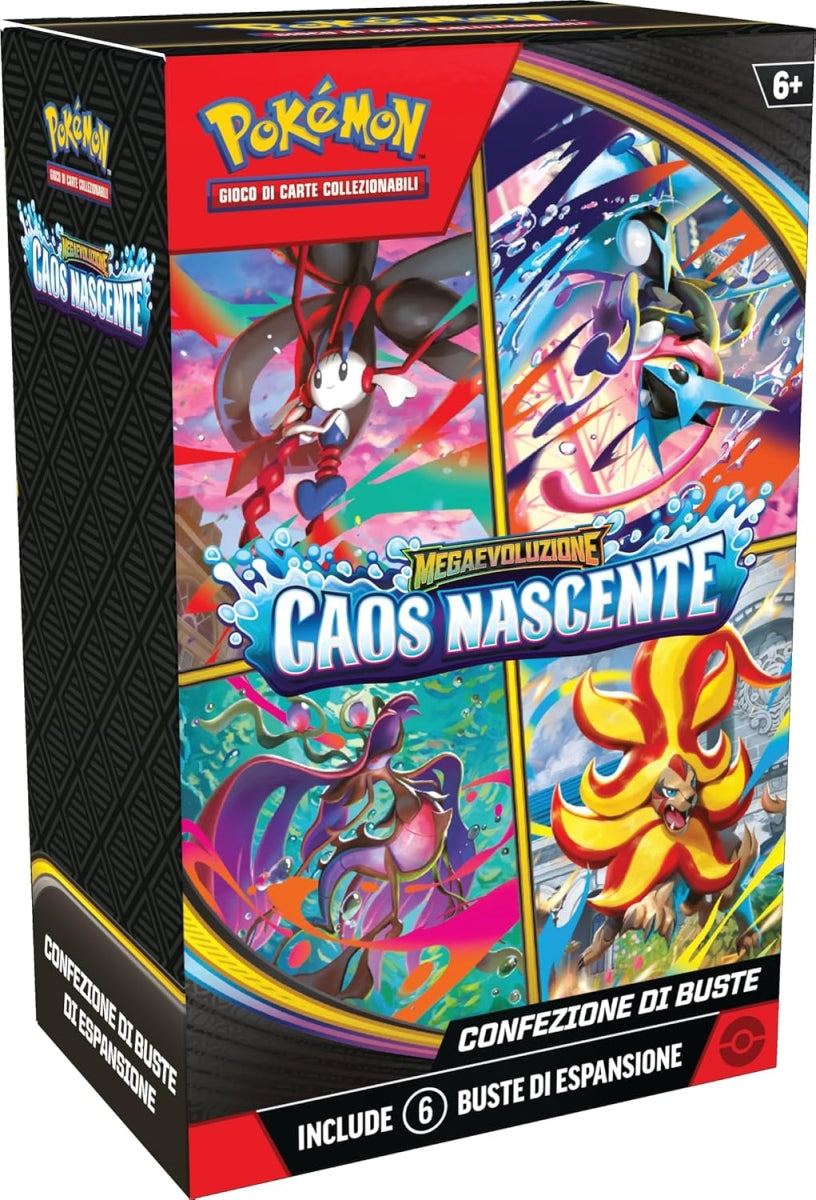 Pokemon Megaevoluzione Caos Nascente confezione 6 buste