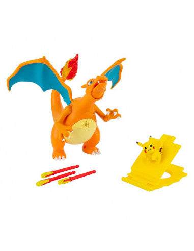 Action Figure Deluxe Charizard Flame and Fight Pokemon