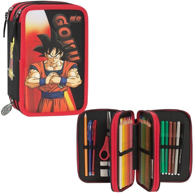 Astuccio 3 scomparti con accessori Goku Dragon Ball Super