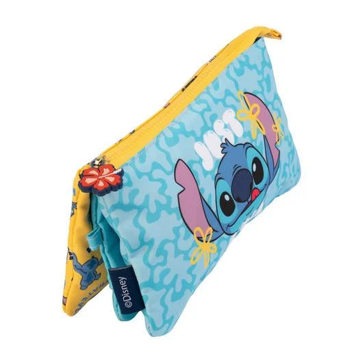 Astuccio con tre scomparti Stitch Tropicale Disney Lilo e Stitch