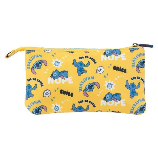 Astuccio con tre scomparti Stitch Tropicale Disney Lilo e Stitch
