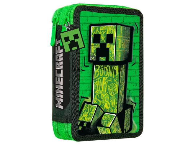 Astuccio 2 scomparti con accessori Creeper Minecraft