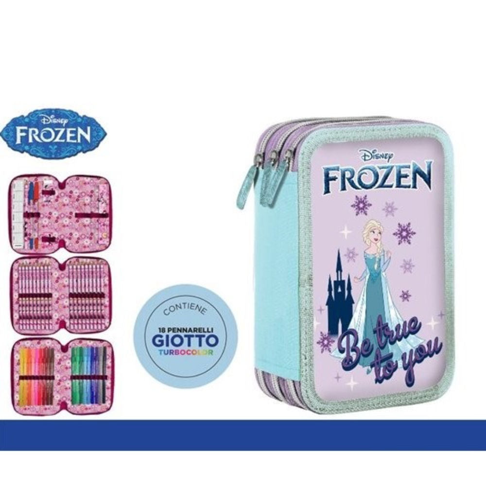 Astuccio 3 Scomparti 18+18 Accessori Frozen Disney