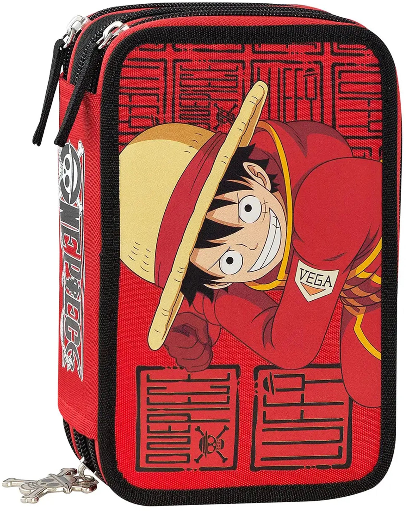 Astuccio 3 Scomparti con Accessori One Piece Franco Panini