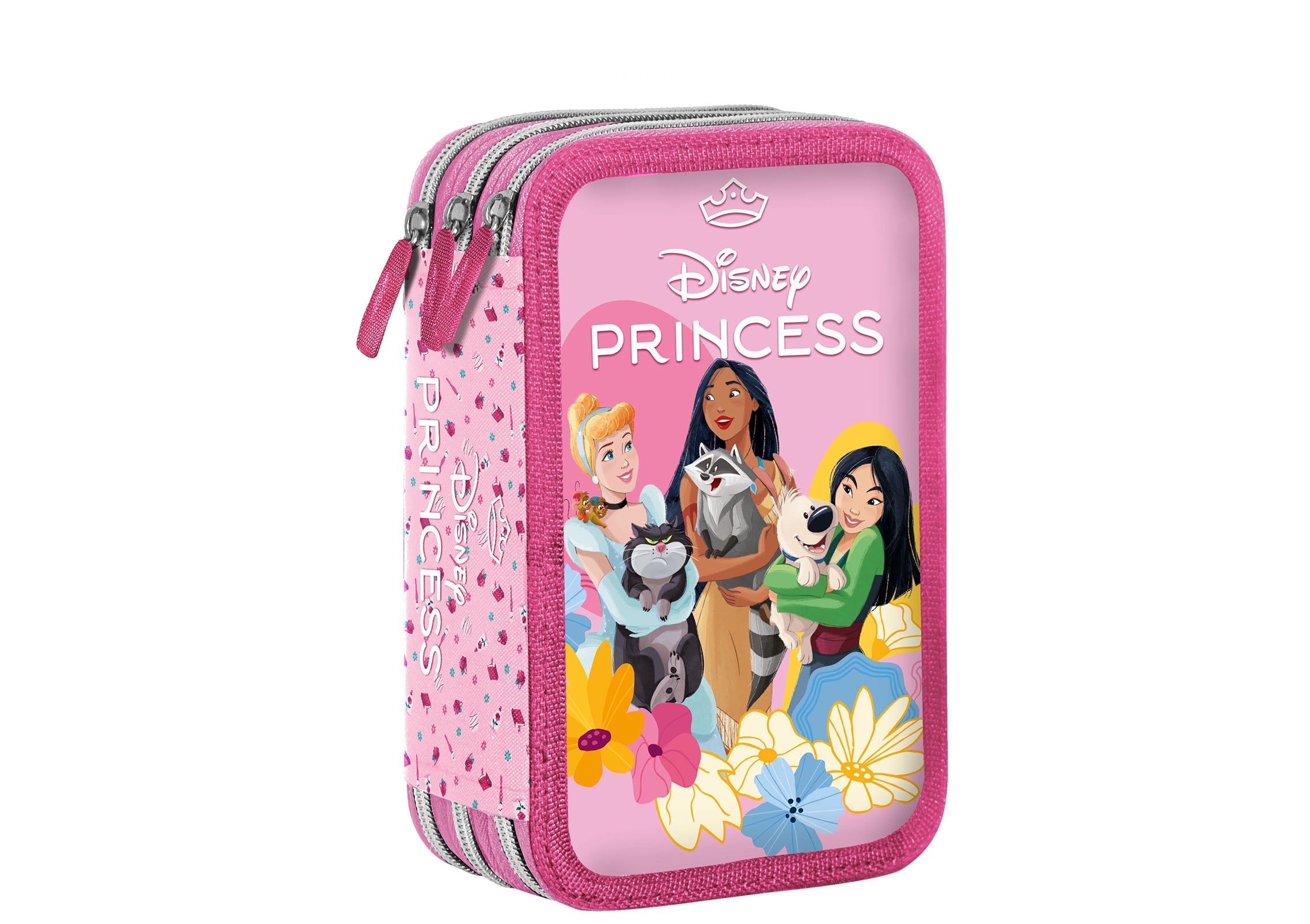 Astuccio 3 Scomparti con 46 Accessori Principesse Disney