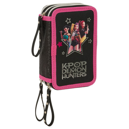 Astuccio 3 scomparti con accessori KPop Demon Hunters