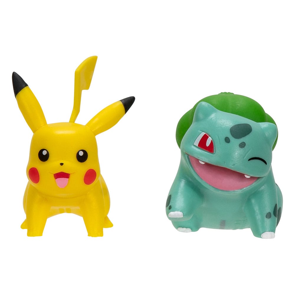 Battle Figure Pokemon First Partner Set 2 Personaggi Bulbasaur Pikachu