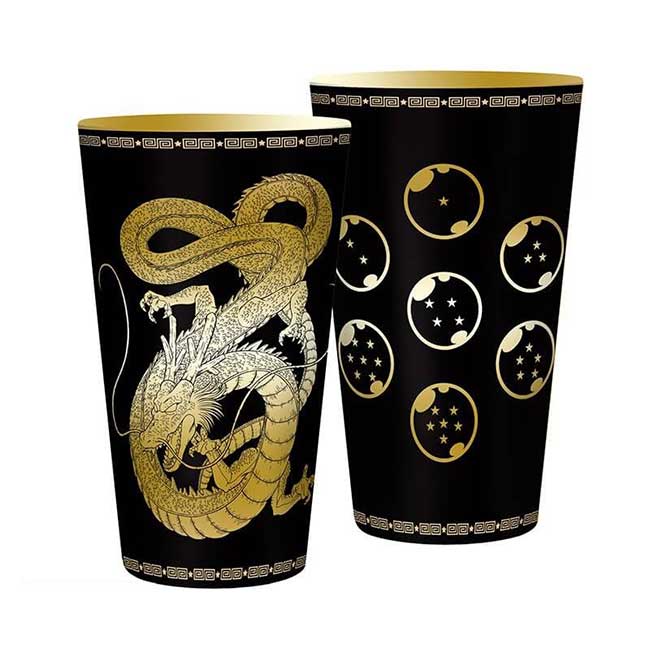 Bicchiere grande in Vetro Drago Shenron Dragon Ball Z 400 ml