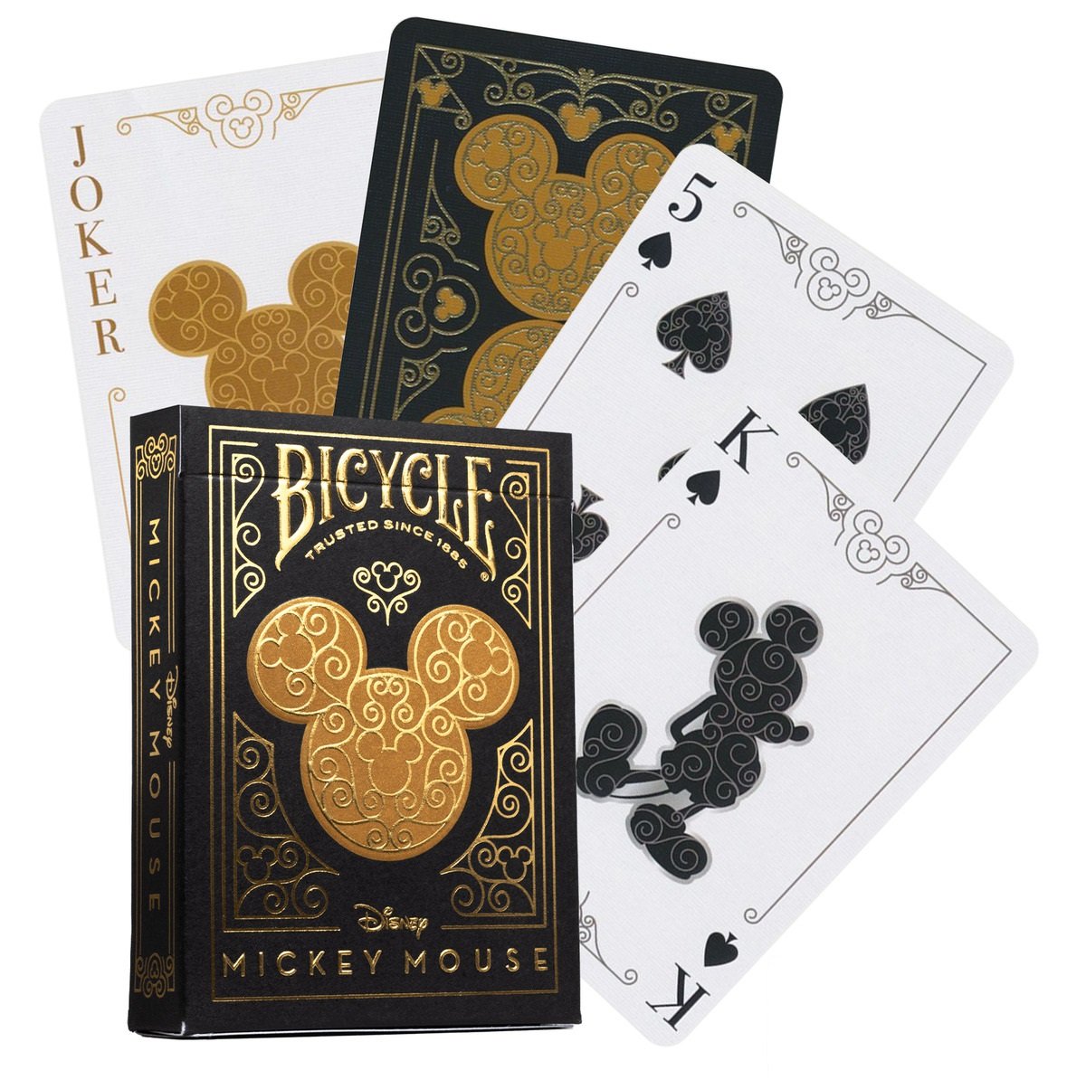 Bicycle Carte da Gioco Black and Gold Mickey Disney