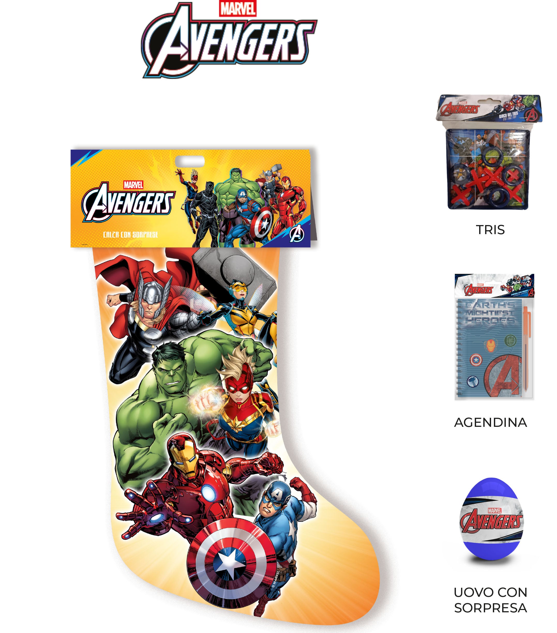 Calza Epifania con Sorprese Avengers Marvel